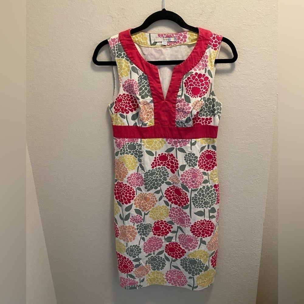 Boden Floral V-Neck Dress Size 4R
